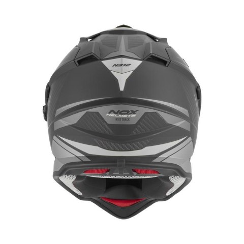 NOX PROMOCJA KASK OFFROAD / TRAIL DUOSPORT (DUAL) N312 TRACK Z SZYBKĄ I BLENDĄ KOLOR CZARNY MAT/SREBRNY ROZMIAR S NOX