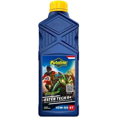 PUTOLINE OLEJ SILNIKOWY 4T 100% SYNTETYK ESTER TECH 4+ 10W50 4L (ROAD / OFF ROAD) (AKC) PUTOLINE