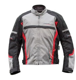 ROLEFF WYPRZEDAŻ KURTKA TEKSTYLNA KRÓTKA MODEL GS1824 Z MEMBRANĄ WIND-TEX I Z WYPINANĄ PODPINKĄ THERMO KOLOR CZARNY/SZARY/CZERWO ROLEFF