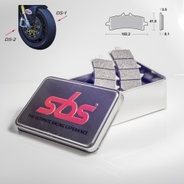 SBS KLOCKI HAMULCOWE KH447 RACING DUAL SINTER KOLOR ZŁOTY TARCZA LEWA PRZÓD KAWASAKI / SUZUKI / DUCATI / MV AUGUSTA PRZÓD (STOSO SBS