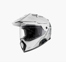 SENA 2026/07 KASK OUTLANDER DUAL SPORT FIBERGLASS Z INTERKOMEM MESH 3.0 DO 2000M ROZMIAR XL KOLOR BIAŁY ( ECE R22.06 ) (EL) SENA