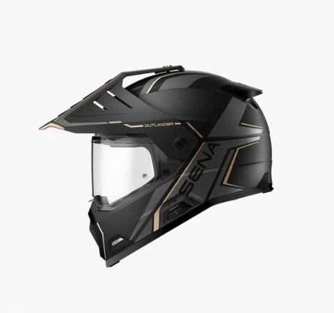 SENA 2026/07 KASK OUTLANDER DUAL SPORT FIBERGLASS Z INTERKOMEM MESH 3.0 DO 2000M ROZMIAR S KOLOR CZARNY MATT ( ECE R22.06 ) (EL) SENA