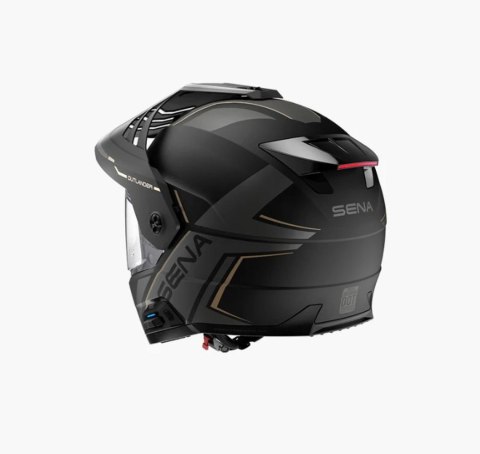 SENA 2026/07 KASK OUTLANDER DUAL SPORT FIBERGLASS Z INTERKOMEM MESH 3.0 DO 2000M ROZMIAR S KOLOR CZARNY MATT ( ECE R22.06 ) (EL) SENA