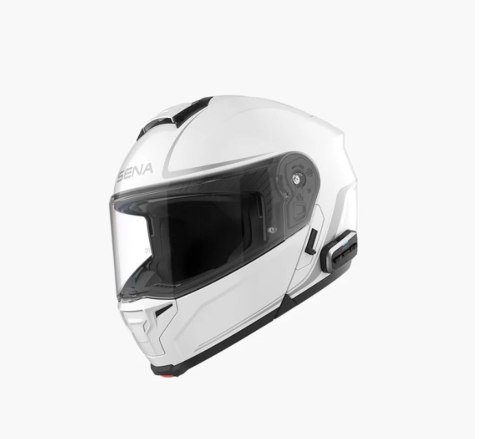 SENA 2026/07 KASK OUTRUSH 2 SZCZĘKOWY Z INTERKOMEM MESH 3.0 DO 1200M ROZMIAR L KOLOR BIAŁY ( ECE R22.06 ) (EL) SENA