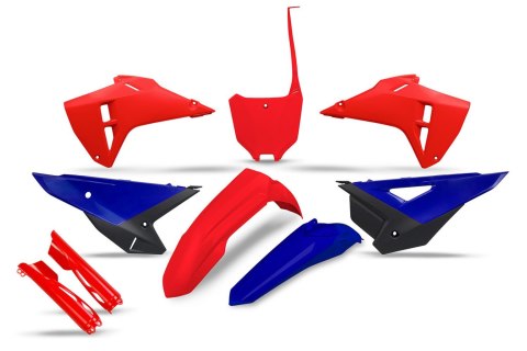 UFO 2026/07 KOMPLET PLASTIKÓW HONDA CRF 250 R / RWE '25-'27, CRF 450 R / RWE '25-'26, KOLOR OEM 2027 (CZERWONY / NIEBIESKI) UFO