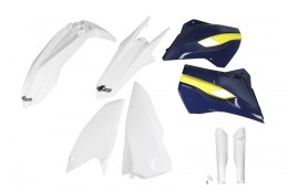UFO KOMPLET PLASTIKÓW (FULL KIT) Z OSŁONAMI TELESKOPÓW (AMORTYZATORÓW) HUSQVARNA TE/FE 125/250/300/350/450 '15-'16 KOLOR OEM '16 UFO
