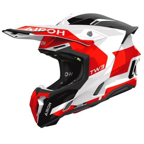 AIROH KASK CROSS / ENDURO / ATV / QUAD TWIST 3 FANCY RED GLOSS KOLOR CZARNY/BIAŁY/CZERWONY ROZMIAR L AIROH