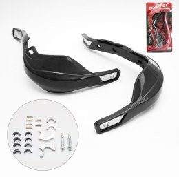 BIKETEC PARTS OSŁONY RĄK (HANDBARY) ALU KOLOR CZARNY (Z MOCOWANIAMI 22MM I 28MM) BIKETEC PARTS