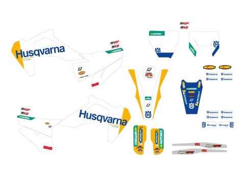 BLACKBIRD KOMPLET NAKLEJEK (OKLEIN) HUSQVARNA TC/FC '19-'22, TE/FE '20-'23 REPLICA HUSQVARNA FACTORY MXGP 26 BLACKBIRD