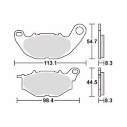 SBS KLOCKI HAMULCOWE KH663 RACING DUAL SINTER KOLOR ZŁOTY TARCZA LEWA PRZÓD PASUJE DO: YAMAHA YZF-R25 '15-'20, YZF-R3 '15-'25, M SBS