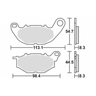 SBS KLOCKI HAMULCOWE KH663 RACING DUAL SINTER KOLOR ZŁOTY TARCZA LEWA PRZÓD PASUJE DO: YAMAHA YZF-R25 '15-'20, YZF-R3 '15-'25, M SBS