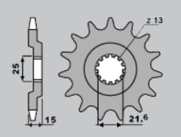 CHT ZĘBATKA PRZEDNIA 528 15 KAWASAKI GPZ 750 83-89 (514-15) (JTF 514.15)