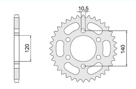 CHT ZĘBATKA TYLNA 5301 46 SUZUKI GSXR 600 98-00 5301 46 (498-46) (JTR498.46)