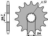 PBR ZĘBATKA PRZEDNIA 526 18 18NC KAWASAKI ZX 12R 00-06 (JTF517.18) (ŁAŃC. 530)