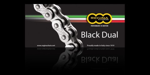REGINA ŁAŃCUCH NAPĘDOWY 525ZRA (110 OGNIW) Z-RING DUAL DO 800 CCM CZARNY (ZAKUWKA) (137ZRA/1004)