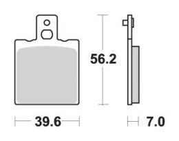 SBS KLOCKI HAMULCOWE KH47 STREET EXCEL/RACING SINTER KOLOR ZŁOTY