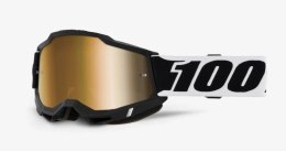 100 PROCENT NOWOŚĆ GOGLE ACCURI 2 GOGGLE BLCK001 - TRUE GOLD MIRROR LENS - SZYBKA ZŁOTE LUSTRO 100 PROCENT
