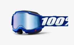 100 PROCENT NOWOŚĆ GOGLE ACCURI 2 SNOWMOBILE DUAL PANEVENTED GOGGLE BLUE - YELLOW LENS - SZYBKA NIEBIESKIE LUSTRO 100 PROCENT