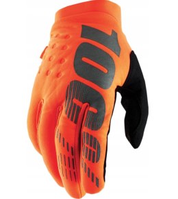 100 PROCENT NOWOŚĆ RĘKAWICE CROSS/ENDURO BRISKER YOUTH JUNIOR SOFTSHELL ORANGE FLUO/BLACK KOLOR POMARAŃCZOWY FLUO/CZARNY ROZMIAR 100 PROCENT