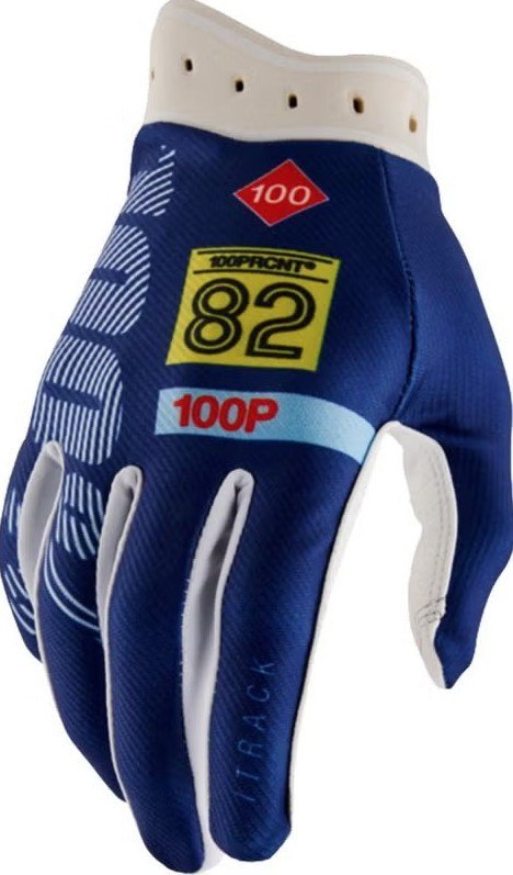 100 PROCENT NOWOŚĆ RĘKAWICE CROSS/ENDURO ITRACK NAVY KOLOR NIEBIESKI/BIAŁY/ŻÓŁTY ROZMIAR M 100 PROCENT