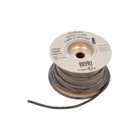 BERU PRZEWÓD ZAPŁONOWY WYSOKIEGO NAPIĘCIA (COPPER CABLE - MIEDZIANY RDZEŃ) SILIKON 7MM (CZARNY) - ODCINEK 1 METR BERU