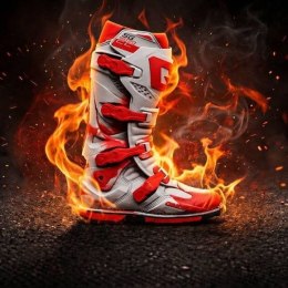 GAERNE NOWOŚĆ BUTY CROSS/ENDURO MODEL SG-22 FIRESTORM LIMITED EDITION (EDYCJA LIMITOWANA) KOLOR BIAŁY/CZERWONY ROZMIAR 44,5 GAERNE