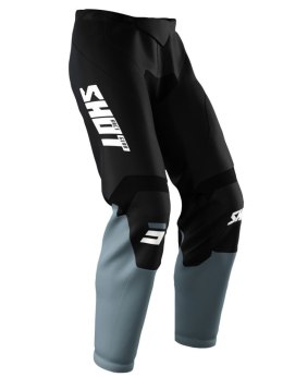 SHOT RACING WYPRZEDAŻ SPODNIE MOTO DEVO RAW BURST BLACK KOLOR CZARNY/SZARY/BIAŁY ROZMIAR 26 SHOT