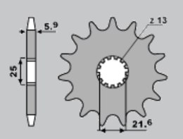 CHT ZĘBATKA PRZEDNIA 565 16 (A4250565160) 565 16 (E427-16) SUZUKI GS500E '89-'93 (E427-16, 565-16) (JTF565.16)