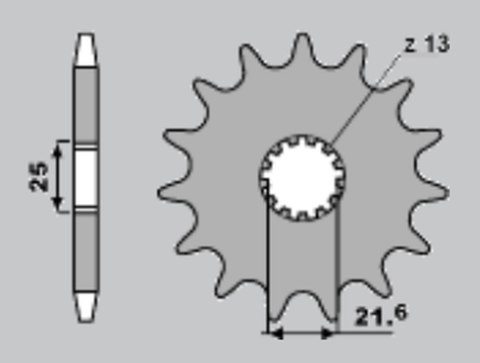 CHT ZĘBATKA PRZEDNIA 566 17 KAWASAKI VN 800 VULCAN '95-'05, SUZUKI GSX-R 1000 '01-'08, SV 1000 '03-'06, TL 1000S/R '97-'02, GSX 