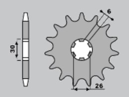 CHT ZĘBATKA PRZEDNIA 568 17 YAMAHA XS 650 75-83, XS 500 (568-17) (JTF568.17)