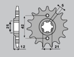 CHT ZĘBATKA PRZEDNIA 571 17 YAMAHA XJ 600 84-91 (571-17) (JTF571.17)