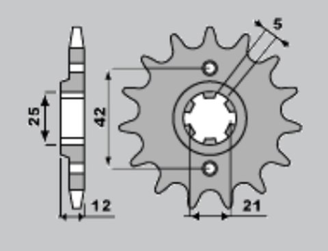 CHT ZĘBATKA PRZEDNIA 571 17 YAMAHA XJ 600 84-91 (571-17) (JTF571.17)