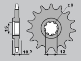 CHT ZĘBATKA PRZEDNIA 595 13 APRILIA 50 (588-13) (ŁAŃC.415)