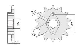 CHT ZĘBATKA PRZEDNIA 7003 15 DUCATI PANTAH 350 500/650 81-82 (492-15)