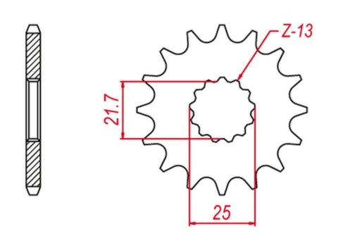 GROSSKOPF PROMOCJA ZĘBATKA PRZEDNIA 565 16 SUZUKI GS 500E '88-'93 (JTF565.16)