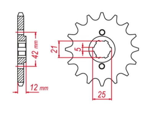 GROSSKOPF PROMOCJA ZĘBATKA PRZEDNIA 571 16 YAMAHA XJ600 '83-'90 (JTF571.16)