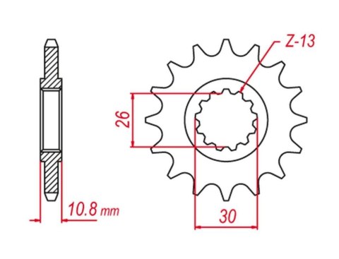 GROSSKOPF PROMOCJA ZĘBATKA PRZEDNIA 579 18 YAMAHA XJR 1300 '02-'06 (JTF579.18)