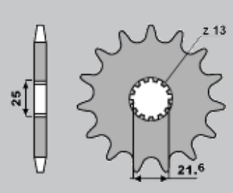 GROSSKOPF ZĘBATKA PRZEDNIA 566 17 SUZUKI GSXR 1000 '01-'09 , GSXR 1300, TL 1000