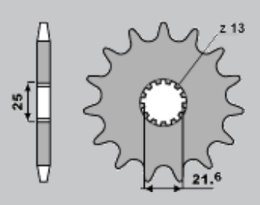 JR ZĘBATKA PRZEDNIA 566 18 SUZUKI GSF 1250 '07-'09