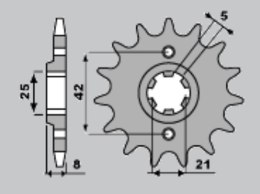 JR ZĘBATKA PRZEDNIA 575 14 YAMAHA XT 600 '83-'86 (-1) (JTF575.14)
