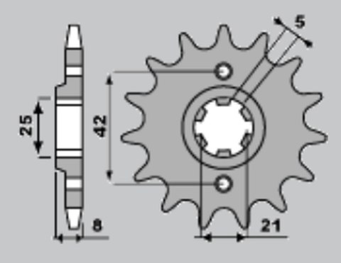 JR ZĘBATKA PRZEDNIA 575 15 YAMAHA XT 600 '83-'86 (JTF575.15)
