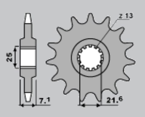 JR ZĘBATKA PRZEDNIA 585 16 (57816JT) YAMAHA XTZ 750 '89-'98, KAWASAKI ZX6R '07-'08