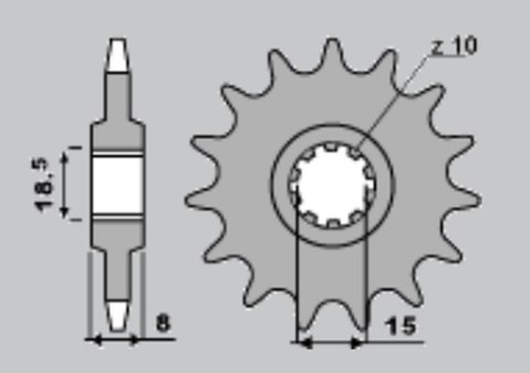 JR ZĘBATKA PRZEDNIA 599 13 APRILIA 50