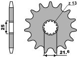 PBR ZĘBATKA PRZEDNIA 564 15 18NC SUZUKI DL 650 04-20, GSF 650 '07-'15, (JTF520.15) (ŁAŃC. 525) SV650 '99-'13, GSX650F