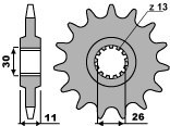 PBR ZĘBATKA PRZEDNIA 579 15 18NC (ŁAŃC. 530)
