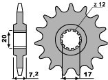 PBR ZĘBATKA PRZEDNIA 600M 13 18NC SILNIK MINARELLI AM6 (ŁAŃC. 420) (JTF1120.13)