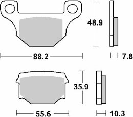 SBS KLOCKI HAMULCOWE KH93 STREET CERAMIC KOLOR CZARNY