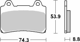 SBS PROMOCJA KLOCKI HAMULCOWE KH123 STREET EXCEL SINTER KOLOR ZŁOTY