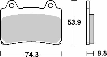 SBS PROMOCJA KLOCKI HAMULCOWE KH123 STREET EXCEL SINTER KOLOR ZŁOTY
