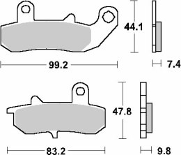 SBS PROMOCJA KLOCKI HAMULCOWE KH157 STREET CERAMIC KOLOR CZARNY PASUJE DO: SUZUKI DR 650/750/800